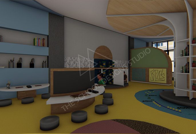 Bambinos Preschool, Bengaluru interactive classroom (Render)