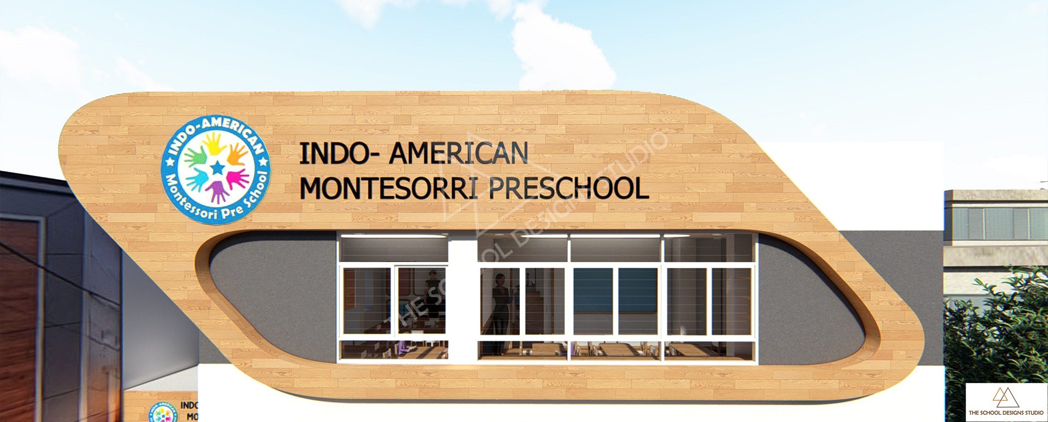 Indo- American Montesorri Preschool., Trichy, Tamilnadu. Design Created by The School Designs Studio