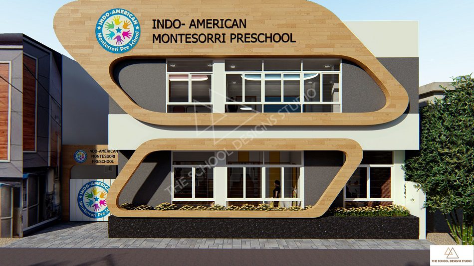 Indo- American Montesorri Preschool., Trichy, Tamilnadu. Design Created by The School Designs Studio