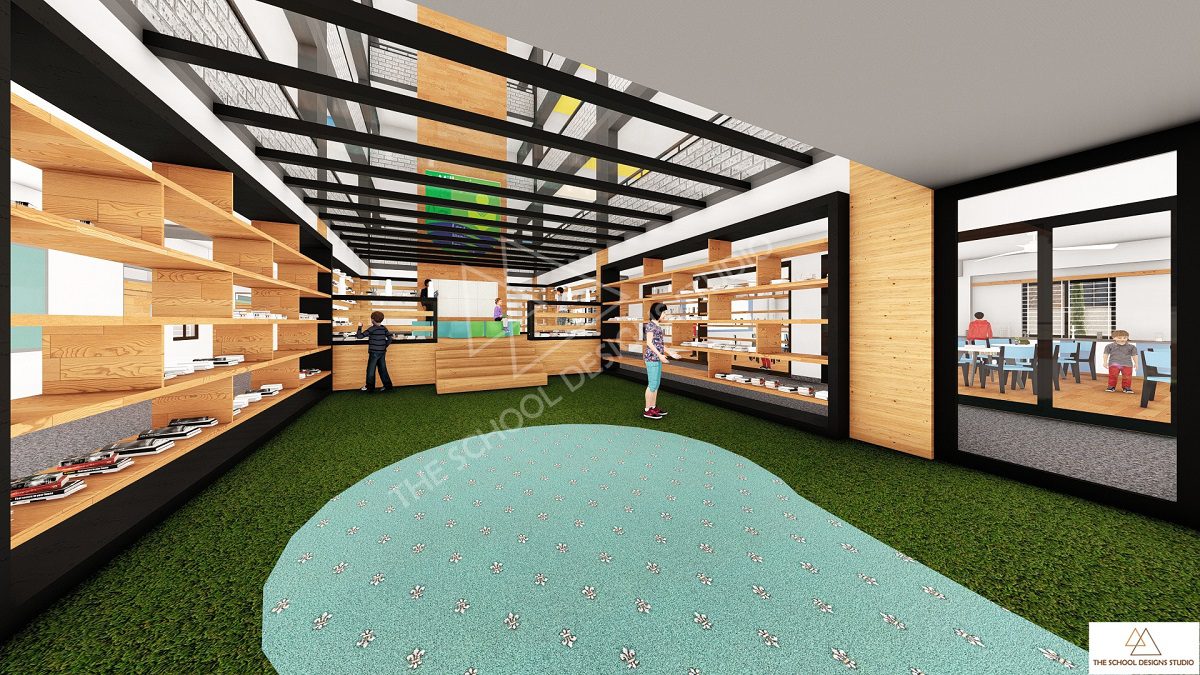 The Millennium School, Bengaluru (Render) library