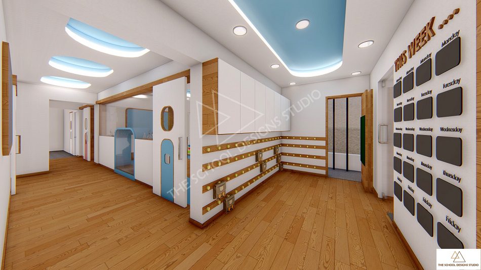 Indo- American Montesorri Preschool., Trichy, Tamilnadu. Design Created by The School Designs Studio